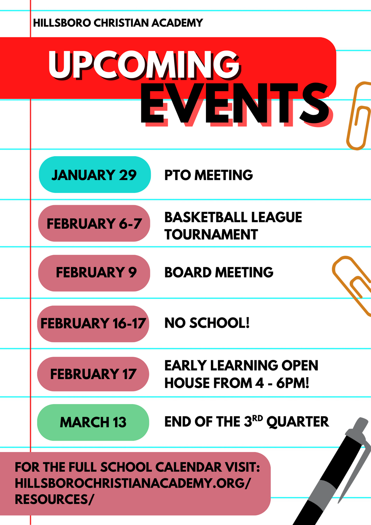 Upcoming Events!